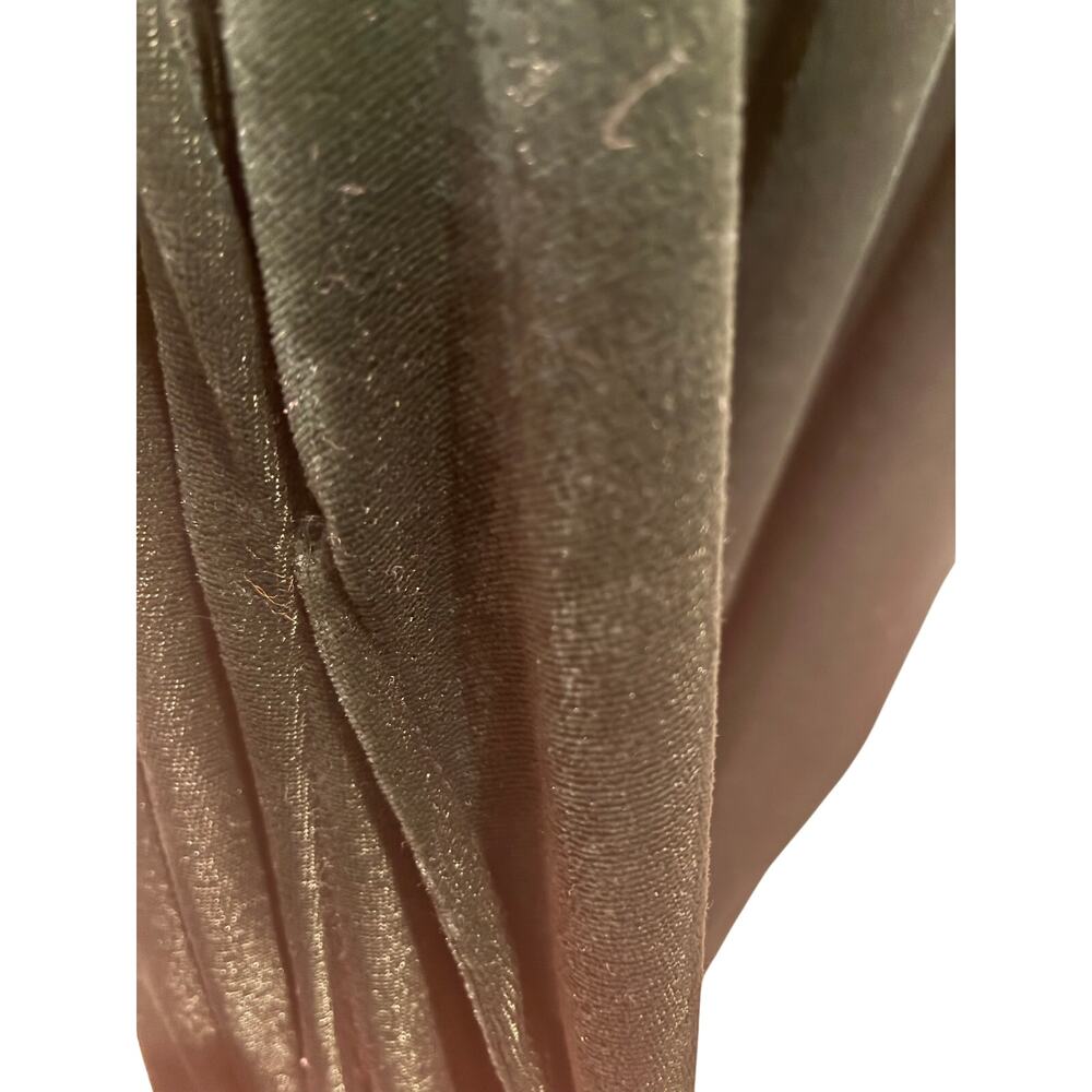 Vintage BLAIR Women's Velvet Emerald Green Maxi Nightgown Dress Off Shoulder M/L - Picture 7 of 10